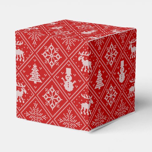 kerstkeuker Knit Favor Box Bedankdoosjes (Achterkant)