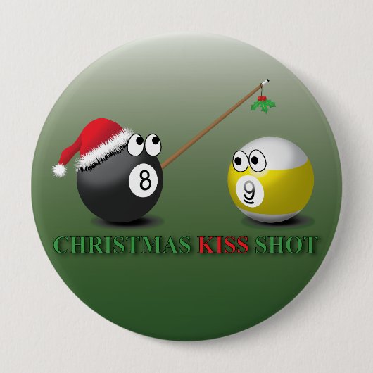 kerstkeukjes ronde button 4,0 cm (Voorkant)