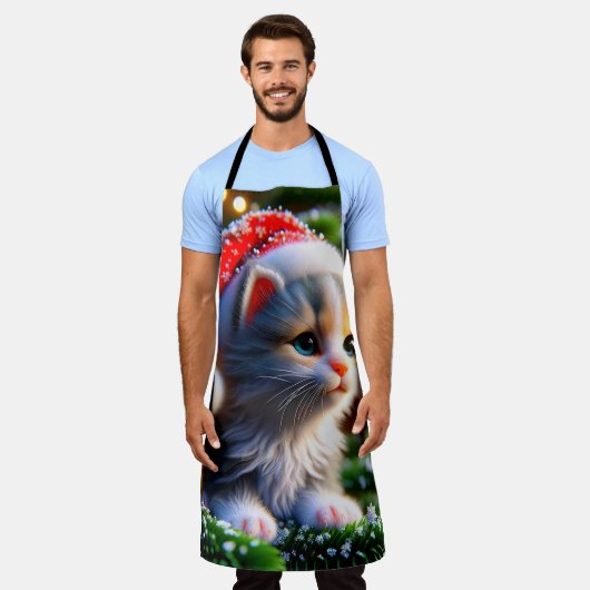 Kerstkeuten Schort (Gedragen)