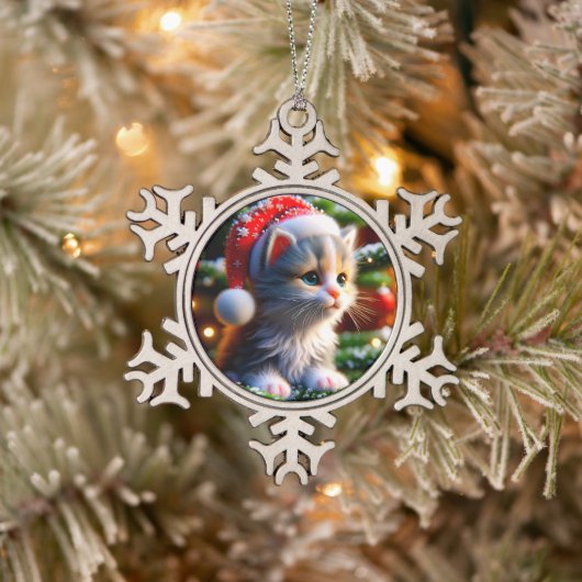 Kerstkeuten Tin Sneeuwvlok Ornament (Boom)