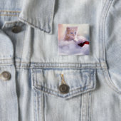 Kerstkeuten Vierkante Button 5,1 Cm (In situ)