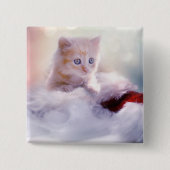 Kerstkeuten Vierkante Button 5,1 Cm (Voorkant)