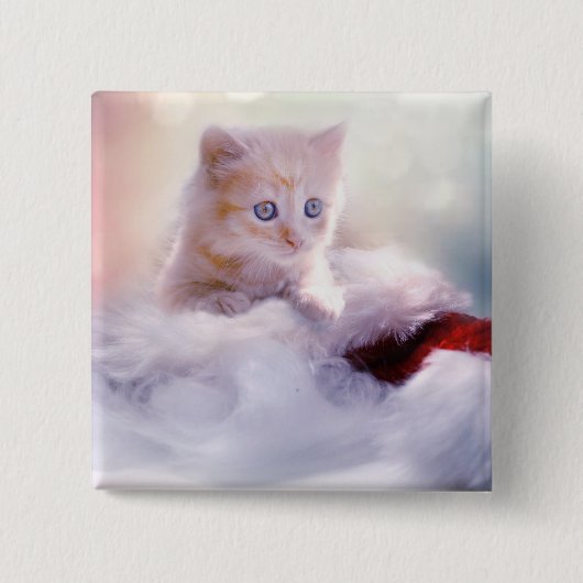 Kerstkeuten Vierkante Button 5,1 Cm (Voorkant)