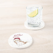 Kerstkeuten Zandsteen Onderzetter (Zijkant)