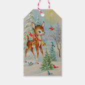 kerstkheer Deer Cadeaulabel (Voorkant)