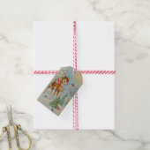 kerstkheer Deer Cadeaulabel (Met Touw)