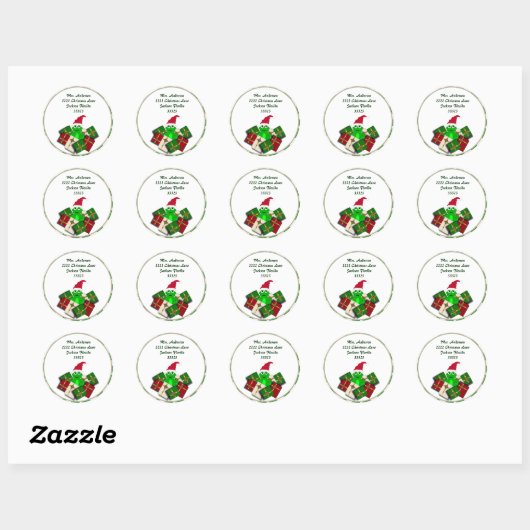 Kerstkikker Adres Stickers (Vel)