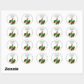 Kerstkikker Adresstickers Ronde Sticker (Vel)