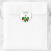 Kerstkikker Adresstickers Ronde Sticker (Tas)