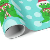 kerstkikker: blauw omslagpapier cadeaupapier (Rol Hoek)