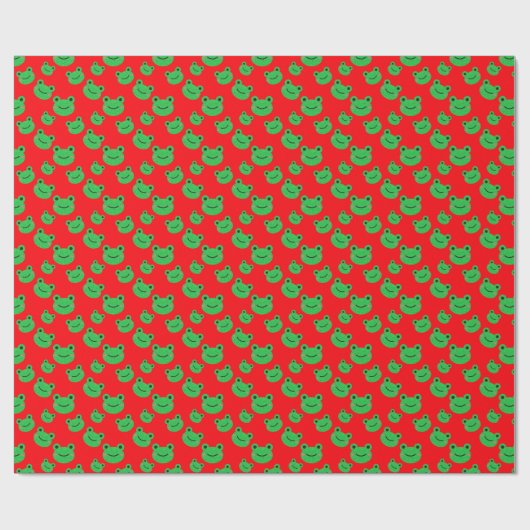 kerstkikker cadeaupapier (Vlak)