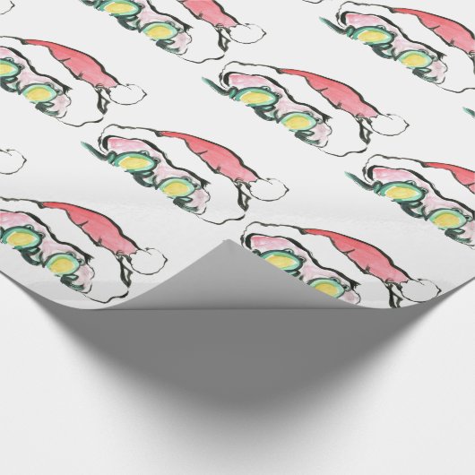 kerstkikker Duo - Sumi-e Cadeaupapier (Hoek)