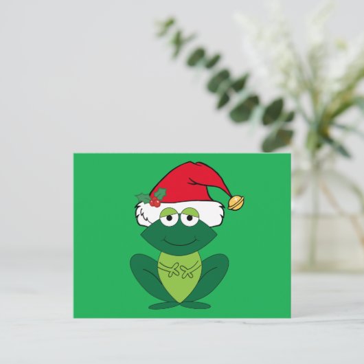 Kerstkikker in het Pet van Santa Claus Briefkaart (Staand voorkant)