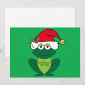 Kerstkikker in het Pet van Santa Claus Feestdagenkaart (Voorkant / Achterkant)