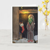 Kerstkikker Kaart (Gele Bloem)