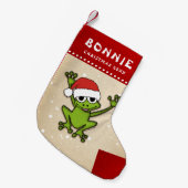 kerstkikker kleine kerstsok (Voorkant (Hangend))