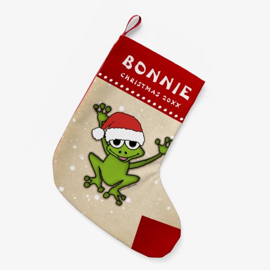 kerstkikker kleine kerstsok (Voorkant (Hangend))