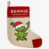 kerstkikker kleine kerstsok (Voorkant)