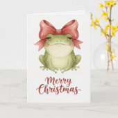 Kerstkikker met Festieve Strik Kaart (Gele Bloem)