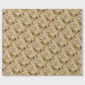  kerstkikker op de fiets cadeaupapier (Vlak)