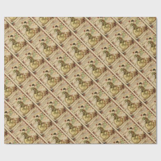  kerstkikker op de fiets cadeaupapier (Vlak)