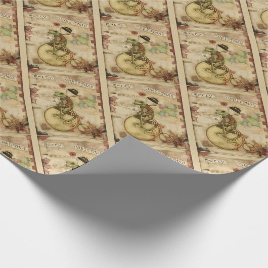  kerstkikker op de fiets cadeaupapier (Hoek)