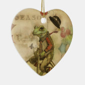  kerstkikker op fietsenversiering keramisch ornament (Rechts)