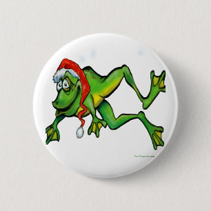 kerstkikker ronde button 5,7 cm