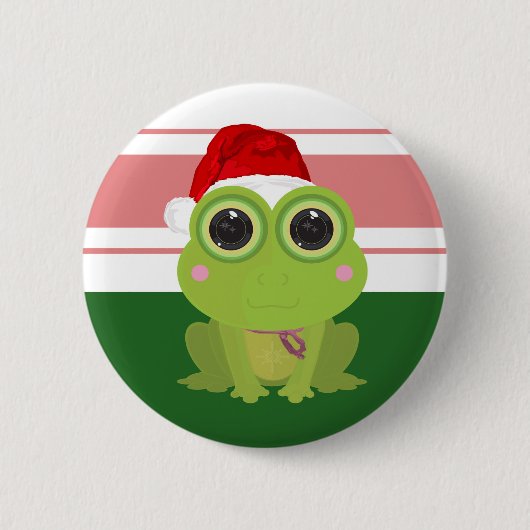kerstkikker ronde button 5,7 cm (Voorkant)