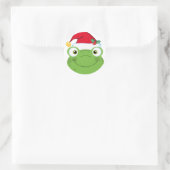 kerstkikker ronde sticker (Tas)