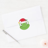 kerstkikker ronde sticker (Envelop)