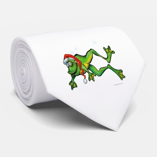 kerstkikker stropdas (Opgerold)