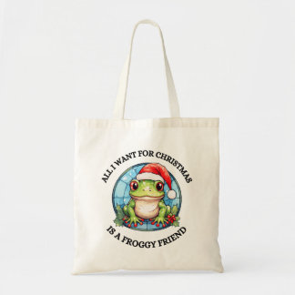 kerstkikker tote bag