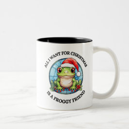 kerstkikker tweekleurige koffiemok