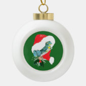 kerstkikker voor kerstmis: ontworpen keramische bal ornament (Voorkant)