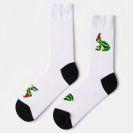 Kerstkikkerbemannetjes sokken