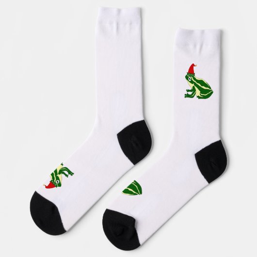 Kerstkikkerbemannetjes sokken (Links)