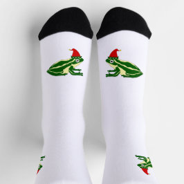 Kerstkikkerbemannetjes sokken
