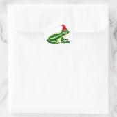 Kerstkikkerstickers Ronde Sticker (Tas)