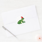 Kerstkikkerstickers Ronde Sticker (Envelop)