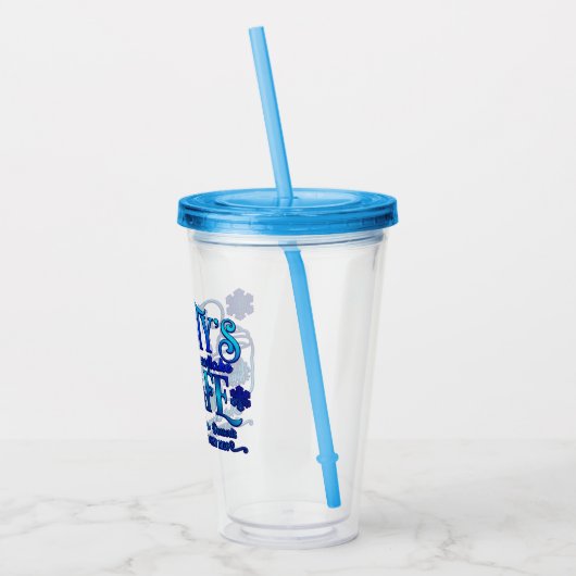 kerstkikkervis van Snowflake Acryl Drinkbeker (Links)