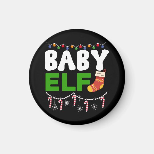 Kerstkind-elf ontwerp-84608 magneet (Voorkant)