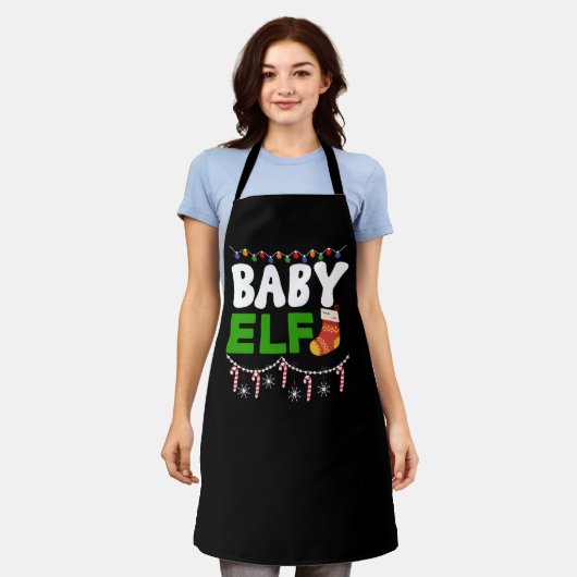 Kerstkind-elf ontwerp-84608 schort (Gedragen)