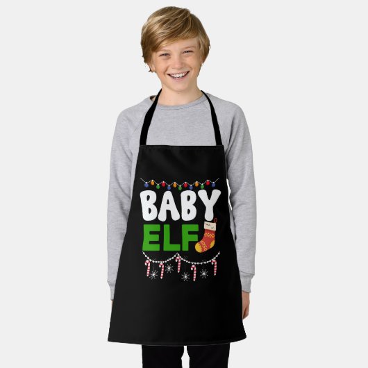 Kerstkind-elf ontwerp-84608 schort (Gedragen)
