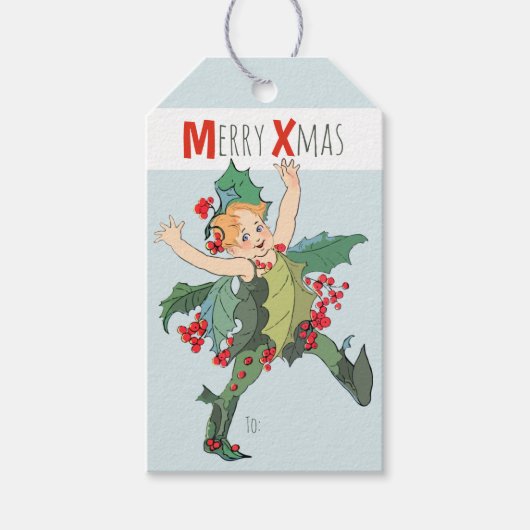 Kerstkind Elizabeth Gordon CC0246 Cadeaulabel (Voorkant)