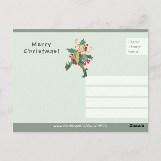 Kerstkind Elizabeth Gordon CC1076 Briefkaart (Achterkant)