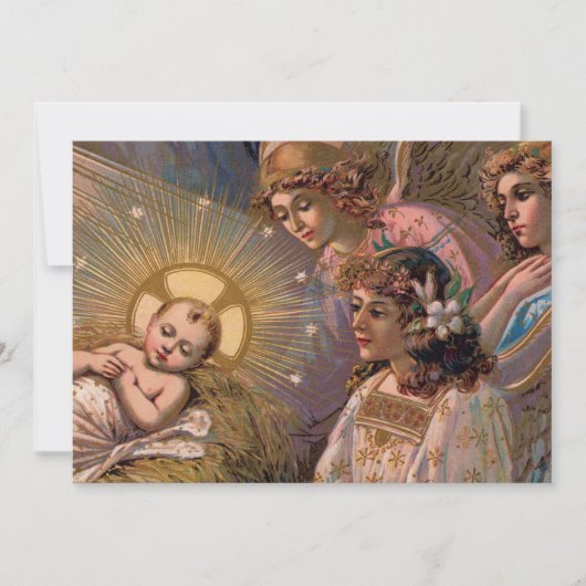 Kerstkind Kaart of uitnodiging (Voorkant)