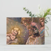 Kerstkind Kaart of uitnodiging (Staand voorkant)