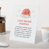 Kerstkind Kerst Baby Shower Gisteravond Luiers Reclamebord Met Voetstuk (Insitu)