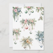 Kerstkind Kerst Bloemige Baby Shower Kaart (Achterkant)